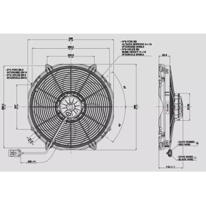 ELETRO VENTILADOR SPAL 30102803 VA33-AP91/LL-65A 12V ASPIRANTE 16 POLEGADAS - Image 4