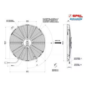 ELETRO VENTILADOR SPAL 30101516 VA18-AP51/C-41A 12V 16 POLEGADAS ASPIRANTE - Image 4