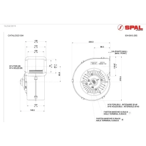 VENTILADOR CENTRÍFUGO SPAL THERMO KING 24V 004-B44-28S 45-1971 - Imagen 5