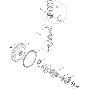 CONJUNTO ANÉIS STD MOTOR 3TNV80 THERMO KING 131406 13-1406 T1080 T1090 T1280 - Imagen 5