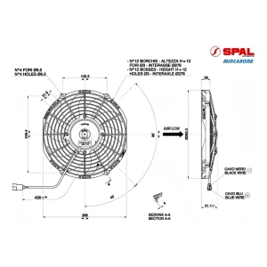 ELETRO VENTILADOR SPAL VA11-BP12/VLL-57A 24V 10 POLEGADAS ASPIRANTE - Image 4