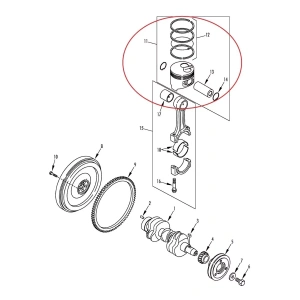 KIT PISTÃO 0.25 MOTOR TK370 THERMO KING 130571 13-571 MD300 T800 - Imagen 6