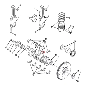 MANCAL DE METAL STD VIRABREQUIM MOTOR ISUZU C201 THERMO KING 113404 11-3404 SB-2 XNWD - Imagen 4