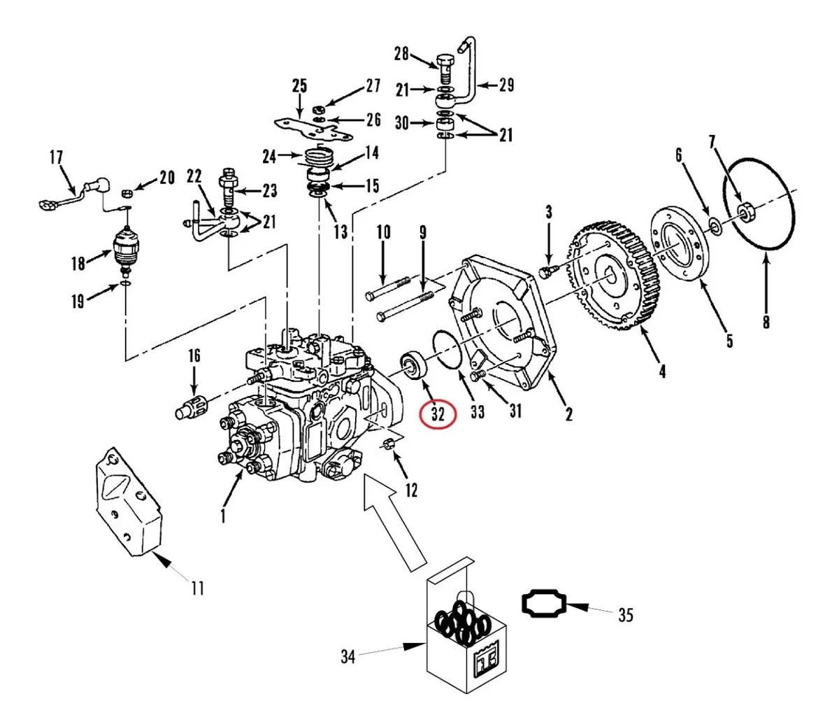 RETENTOR ÓLEO - BOMBA INJETORA THERMO KING 332423 33-2423 SB-III SUPER-II - Image 5
